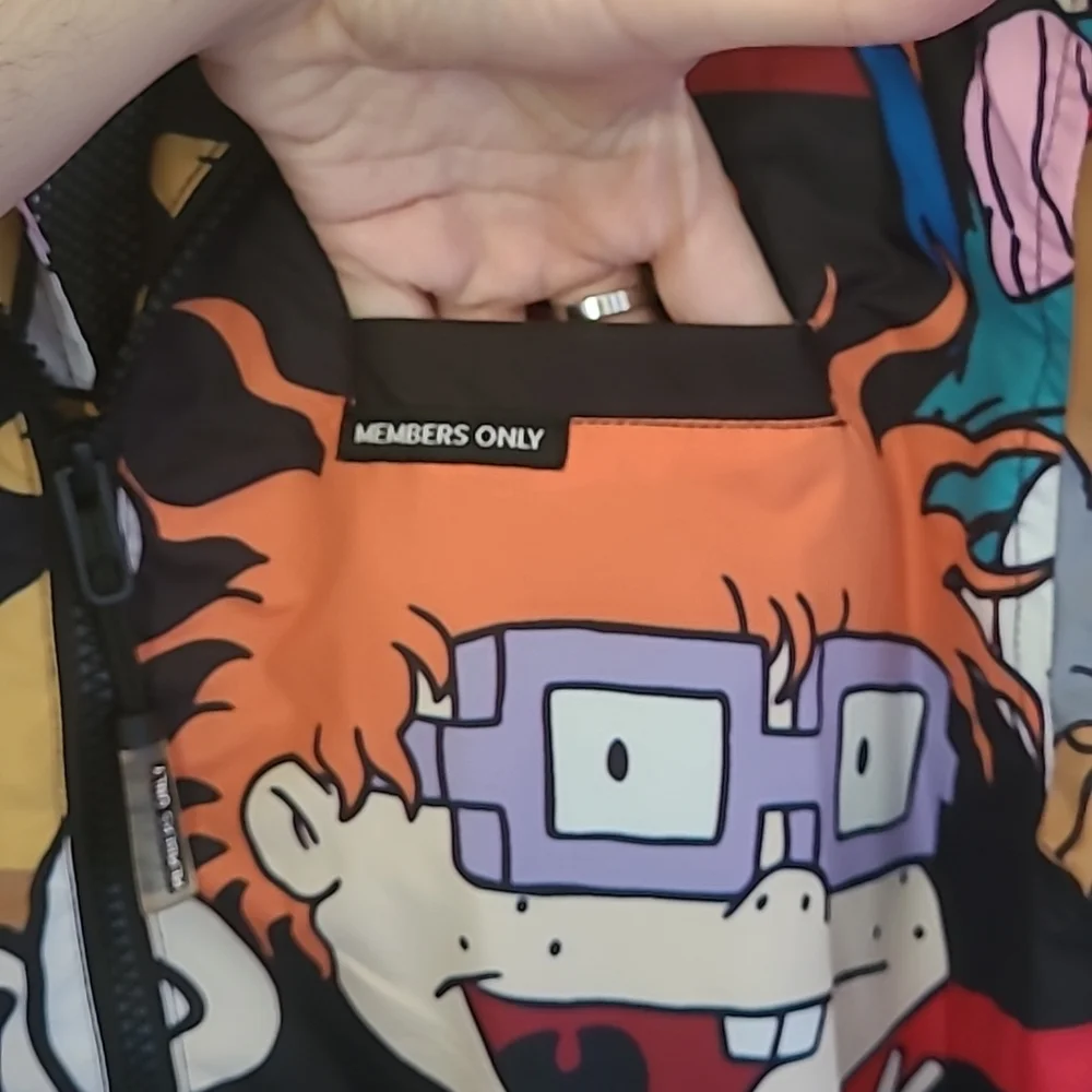 Members Only x Nickelodeon [+ Dolls Kill] Unisex 90s Cartoons Windbreaker Jacket - Picture 10 of 17
